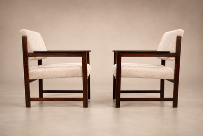 Jorge Jabour Pair of Brazilian Mid Century Modern Rosewood Armchairs by Jorge Jabour Mauad