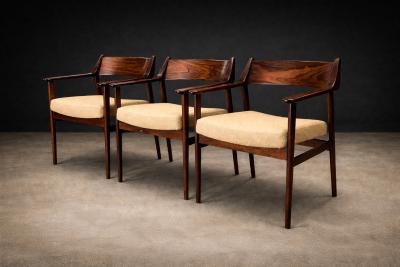  Jorge Jabour Set of Four Brazilian Rosewood Armchairs by Jorge Jabour Cant 1960s