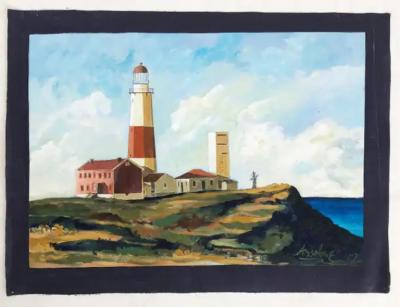  Jose Maria Ansalone Jose Maria Ansalone Montauk Point Lighthouse Painting on Canvas 2007