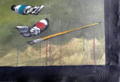  Jose Maria Ansalone Monumental Jose Mario Ansalone Lovers Oil Painting on Canvas Argentine Artist