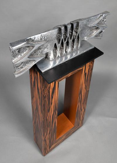  Josep Jordi Guardiola i Bonet ABSTRACT CAST ALUMINIUM SCULPTURE BY JORDI BONET
