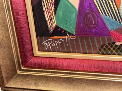  Jozef Popczyk Jozef Popczyk Cubist Art Deco Painting Music Duo