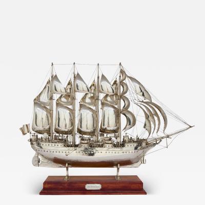  Juan Sebasti n Elcano Very large Spanish silver nef