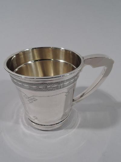  Juergens Andersen Antique American Aesthetic Coin Silver Baby Cup by Chicago Maker