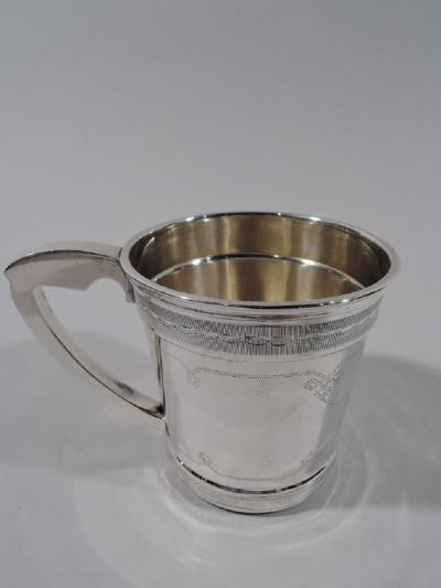  Juergens Andersen Antique American Aesthetic Coin Silver Baby Cup by Chicago Maker