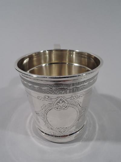  Juergens Andersen Antique American Aesthetic Coin Silver Baby Cup by Chicago Maker