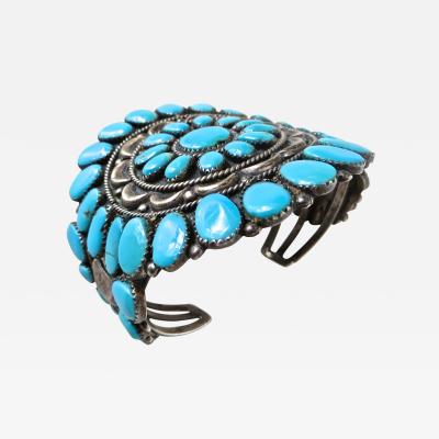 Juliana Williams - Navajo Cluster Cuff Bracelet Sterling 