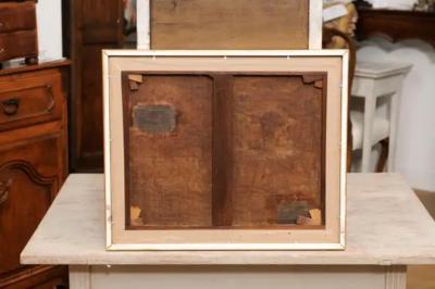  Julien T Felt Belgian Julien Tfelt 1890s Gilt Framed Oil Painting Depicting a Farmyard Scene