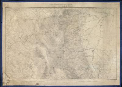  Julius Bien and Company 1877 Northern Central Colorado Topographical Map by F V Hayden Lithographed