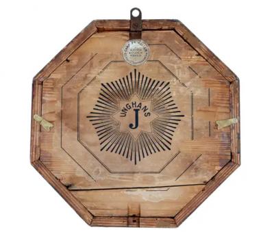  Junghans Uhren GmbH Art Deco Period Walnut Octagonal Shaped Wall Clock by Junghans circa 1920