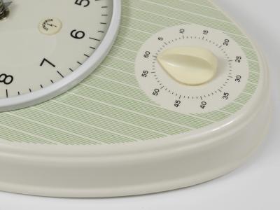  Junghans Uhren GmbH Junghans Striped Max Bill Style Midcentury Wall Clock Timer Germany 1960s