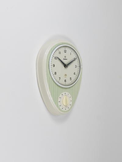  Junghans Uhren GmbH Junghans Striped Max Bill Style Midcentury Wall Clock Timer Germany 1960s