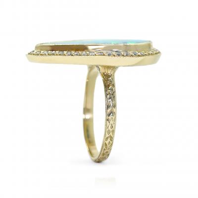  Just Jules Australian Boulder Opal Diamond Yellow Gold One of a Kind Ring Just Jules 2025