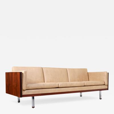  Jydsk Mobelvaerk Danish Modern Rosewood Leather Sofa by Jydsk Mobelvaerk