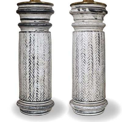  K hler Kahler Exceptional Pair of Table Lamps by Svend Hammershoi for Kahler