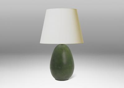  K hler Kahler Large Table Lamp in Deep Green Glaze by K hler Keramik