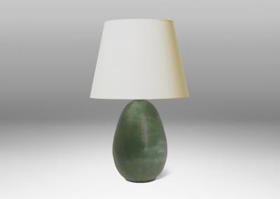  K hler Kahler Large Table Lamp in Deep Green Glaze by K hler Keramik
