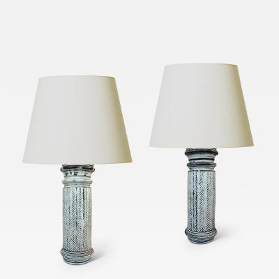  K hler Kahler Pair of Table Lamps by Svend Hammersh i for K hler