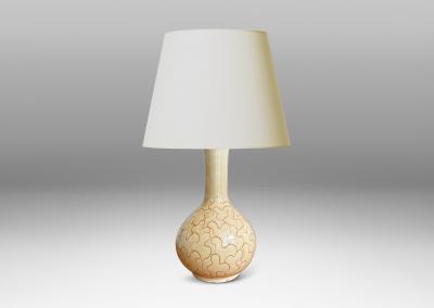  K hler Kahler Table Lamp with Sgraffito Design by K hler Keramik