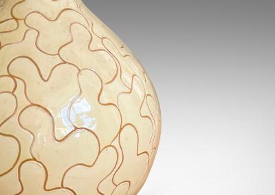  K hler Kahler Table Lamp with Sgraffito Design by K hler Keramik
