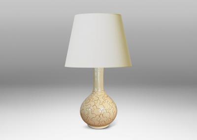  K hler Kahler Table Lamp with Sgraffito Design by K hler Keramik