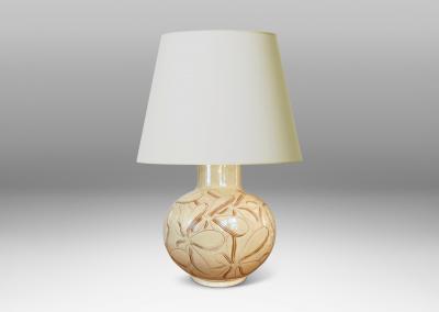  K hler Kahler Table Lamp with Sgraffito Design by K hler Keramik