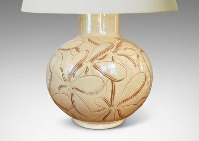  K hler Kahler Table Lamp with Sgraffito Design by K hler Keramik