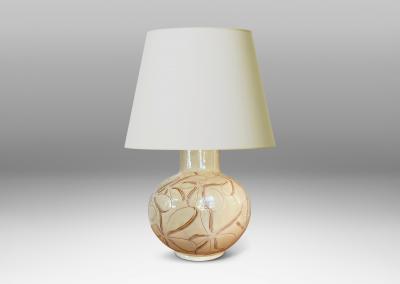  K hler Kahler Table Lamp with Sgraffito Design by K hler Keramik