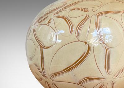  K hler Kahler Table Lamp with Sgraffito Design by K hler Keramik