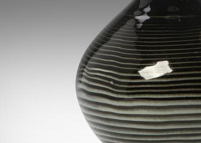  K hler Kahler Table Lamp with Striped Design by K hler Keramik