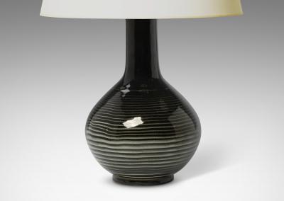  K hler Kahler Table Lamp with Striped Design by K hler Keramik