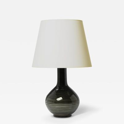  K hler Kahler Table Lamp with Striped Design by K hler Keramik