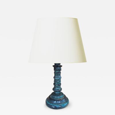  K hler Kahler Table Lamp with Tasel Form in Teal Black by Svend Hammersh i for K hler