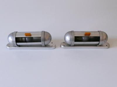  K nig Set of Two Streamline Design Sub Marine Cabinet Sconces by K nig Germany 1940s