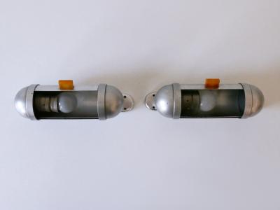  K nig Set of Two Streamline Design Sub Marine Cabinet Sconces by K nig Germany 1940s