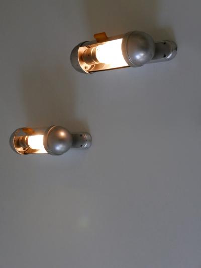  K nig Set of Two Streamline Design Sub Marine Cabinet Sconces by K nig Germany 1940s