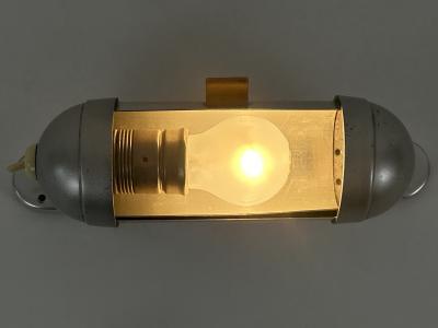  K nig Streamline Design Bauhaus Sub Marine Cabinet Sconce by K nig Germany 1940s
