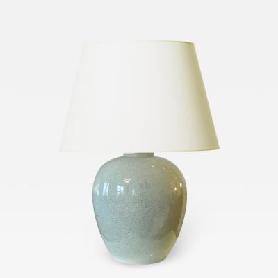  K ramos Exquisite Large Celadon Glazed Lamp by Keramos