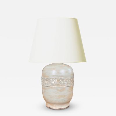  K ramos French Art Deco Table Lamp in Cream Pale Yellow Craquel Glaze