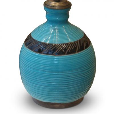  K ramos Monumental Table Lamp in Turquoise and black by K ramos