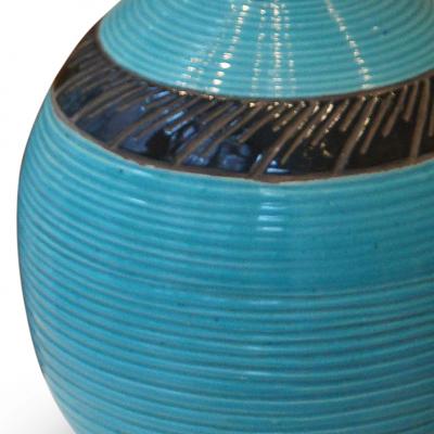  K ramos Monumental Table Lamp in Turquoise and black by K ramos