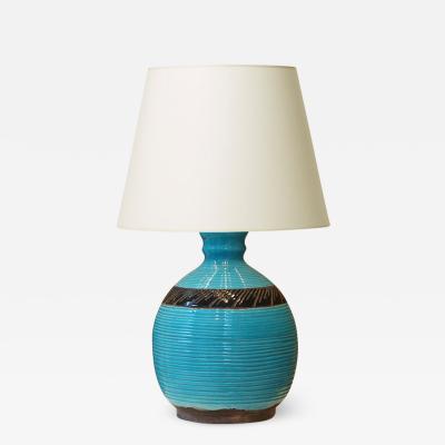  K ramos Monumental Table Lamp in Turquoise and black by K ramos
