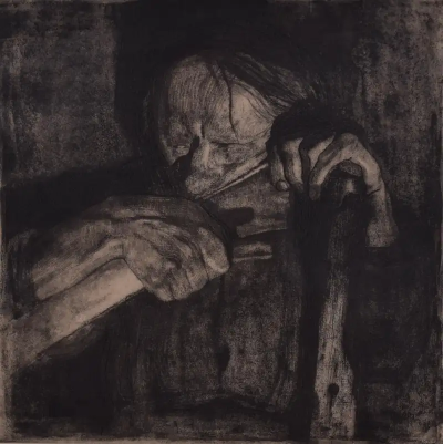  K the Kollwitz Sharpening the Scythe Beim Dengeln from Kathe Kollwitz Peasant War Series