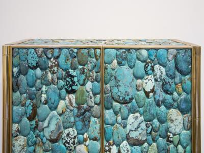  KAM TIN Turquoise Tall cabinet by KAM TIN