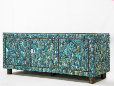 KAM TIN Turquoise and labradorite sideboard by KAM TIN