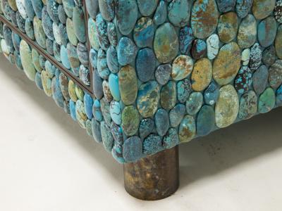 KAM TIN Turquoise and labradorite sideboard by KAM TIN