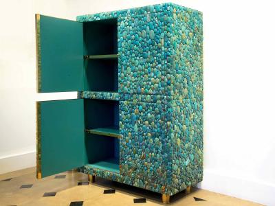  KAM TIN Unique turquoise Buffet Cabinet by KAM TIN