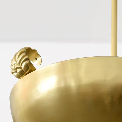  KORU HELSINKI NORDIC MODERNIST POLISHED BRASS PENDENT BY KORU HELSINKI FINLAND 1925 30