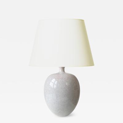  Kaestner Mid 20th Century Modern Lamp with Craquel Glaze by Kaestner Saxonia