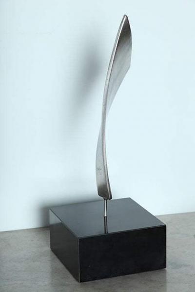  Kafka Kafka Stainless Steel Sculpture on Base